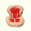 Labubu Car Seat - Beige with Red